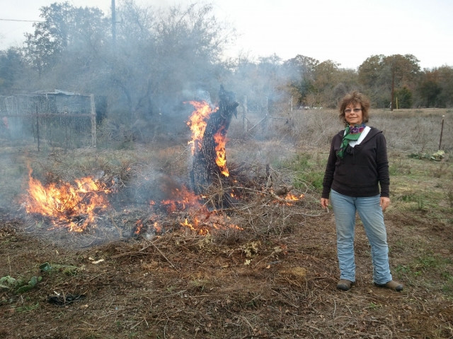 I decided to buy land in rural Lockhart and moved to it 03/11.  Last year was a horrible drought.  It was a big deal to burn all that I collected in my first year on the land. I learned there are better ways to be rid of debris but this was a learning and
