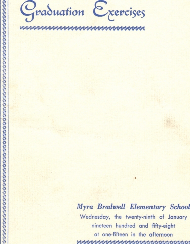 Bradwell_January 29,1958_Graduation Cover