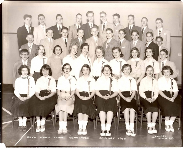 Bryn Mawr 8A Graduation 1958 - submitted by Karen Kahn Bezman