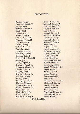 Horace Mann June 1958 Graduation Program p3, list of graduates - from Annette Maffia Dlugan
