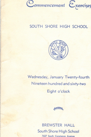 January Class 1962 _ Commencement Exercises _ Cover